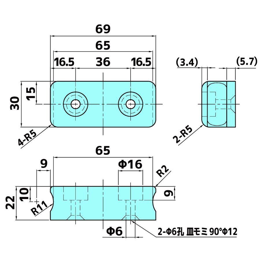 Kashimura（カシムラ） フェリーフックφ22用受ゴム 日本ボデーパーツ