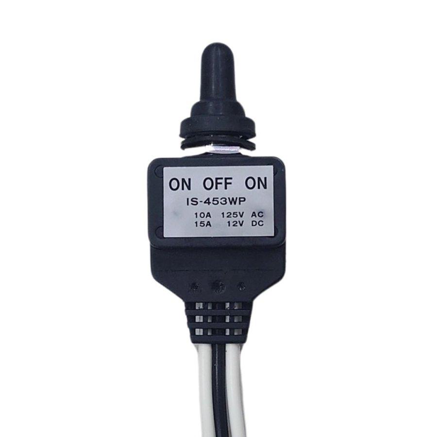 防水トグルスイッチ 「ON-OFF-ON 」 24V/12V共用 IS-453WP 伊原電子