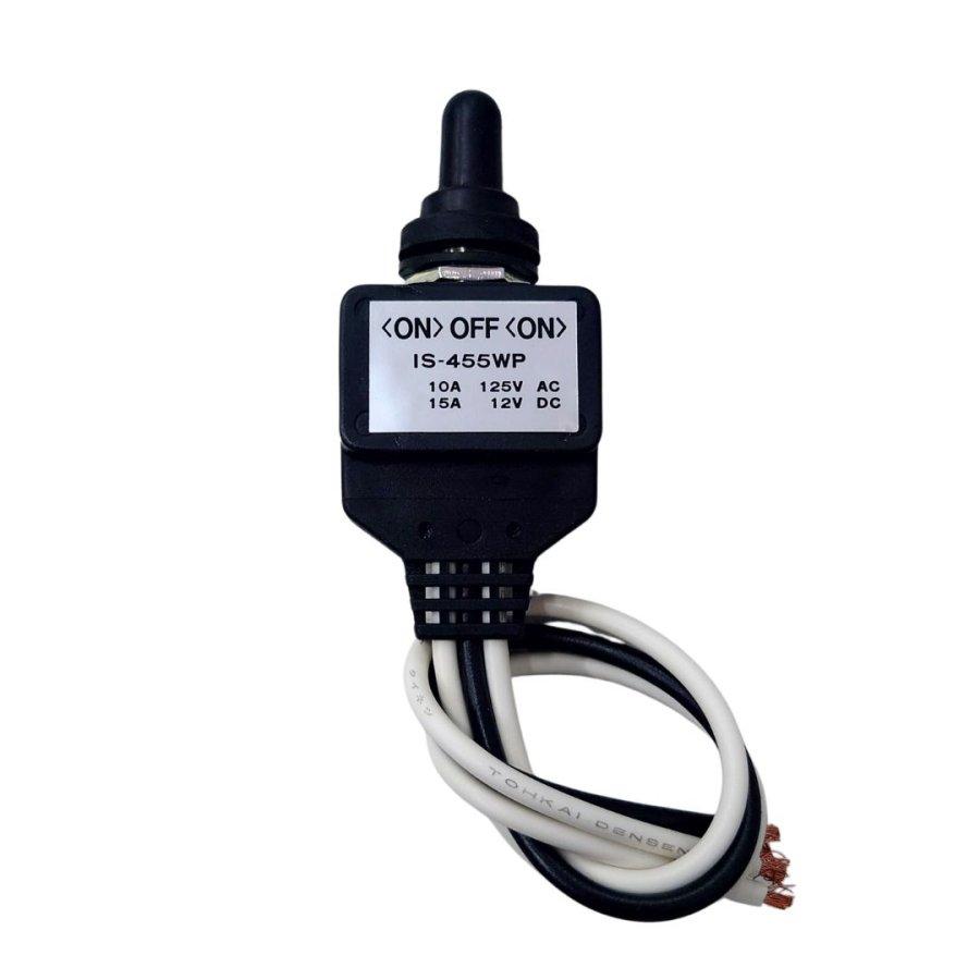 防水トグルスイッチ自動戻りタイプ 「ON-OFF-ON 」 24V/12V共用 IS