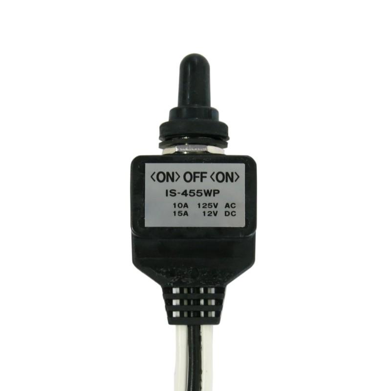 防水トグルスイッチ自動戻りタイプ 「ON-OFF-ON 」 24V/12V共用 IS