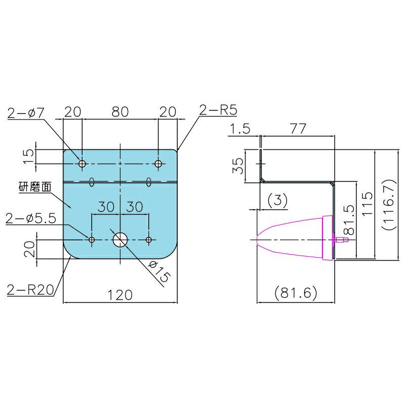 日本ボデーパーツ工業 JB-SMLUL用 Z型マーカーステー SMLUL-Z