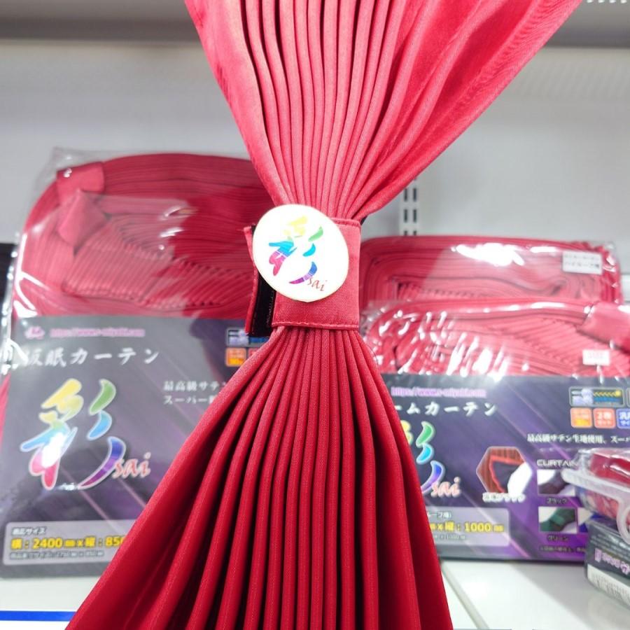トラック 雅 ボルボFHトラック用仮眠カーテン 彩SAI レッド(240×85cm 2