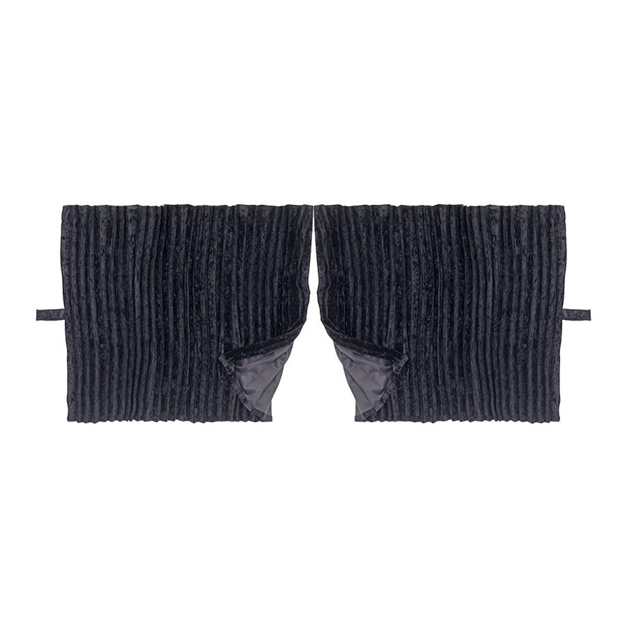 トラック 雅 センターカーテン ハイルーフ用 チンチラゼロ ブラック