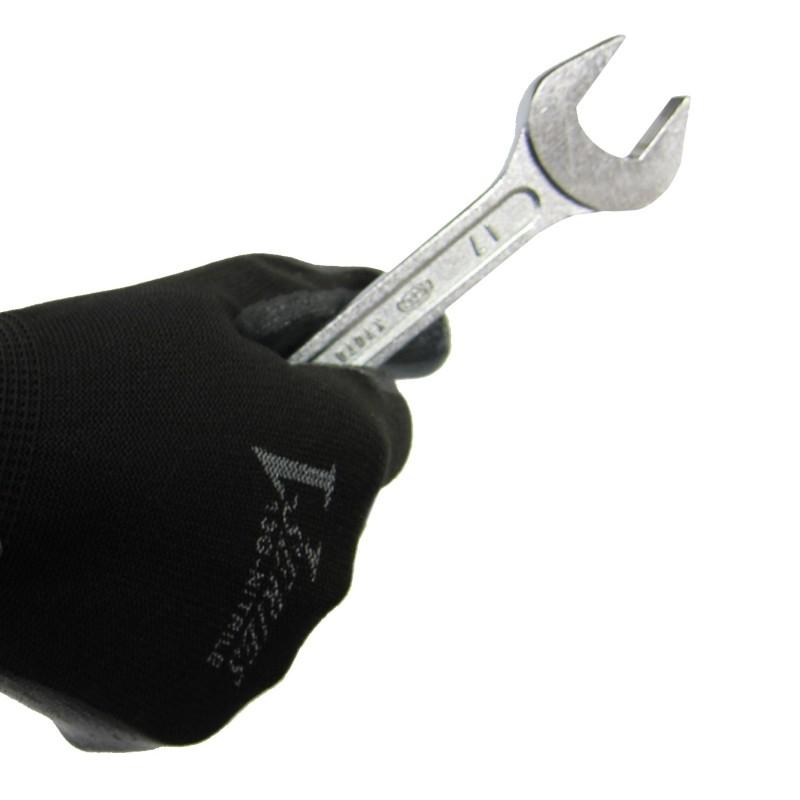 ニトリル背抜き手袋 ブラック Lサイズ A-32 トラック用品 6978324