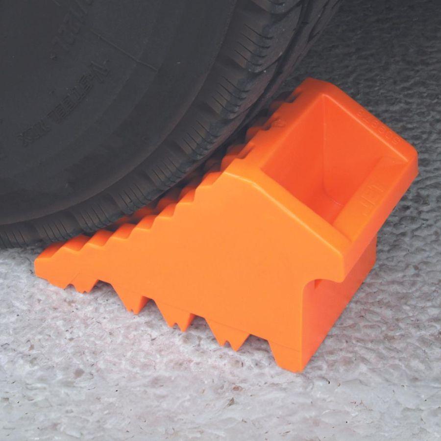 ジェットイノウエ トラック用車輪止め オレンジ 単品 1個入り 509978