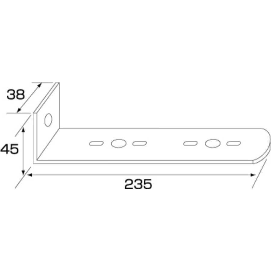 マーカーステー|ステンレス マーカー取付ステー L型2連 38×45×235mm|502879|ジェットイノウエ|トラック用品 トラック用 トラック 電飾 マーカー取付けステー｜route2yss｜02