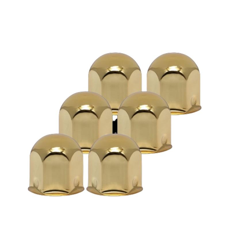 ジェットイノウエ 丸型ゴールドナットキャップ 41mm 高さ51mm 6個入