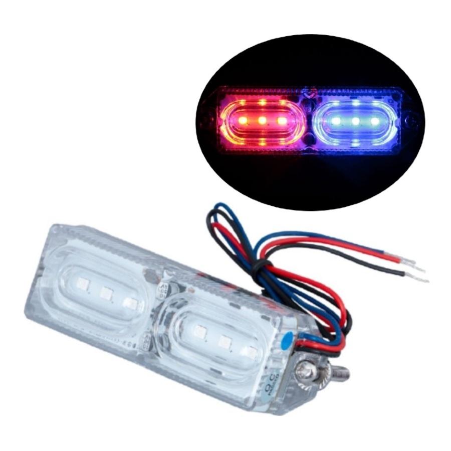 デコトラ　アンドン　ストロボ　ジェットイノウエ　廃盤 ジェットイノウエ LEDツインストロボマーカー レッド/ブルー 24V/12V