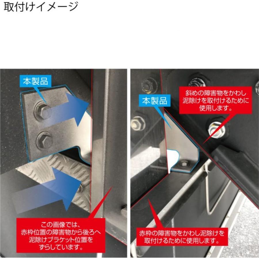 ジェットイノウエ 泥除けアングル移動ブラケット 左右セット トラック