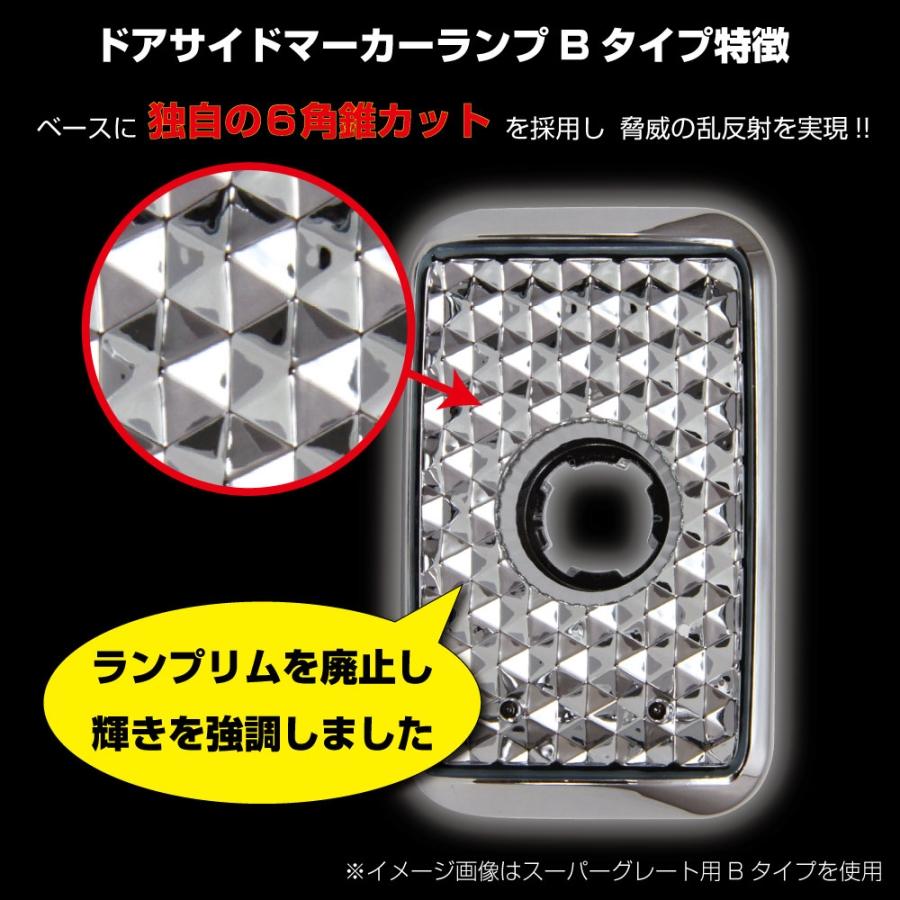 ジェットイノウエ ドアサイドマーカーランプ Bタイプ イエロー 日野 17