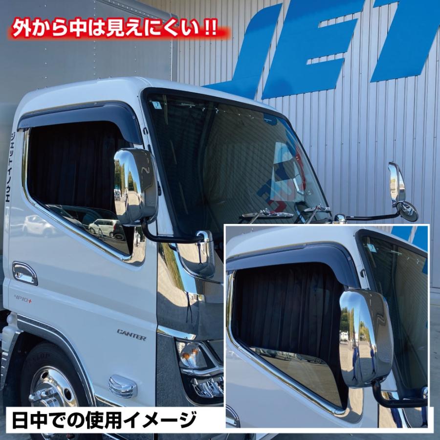 ジェットイノウエ ミラーレース ラウンドカーテン 4t〜大型用 ブラック