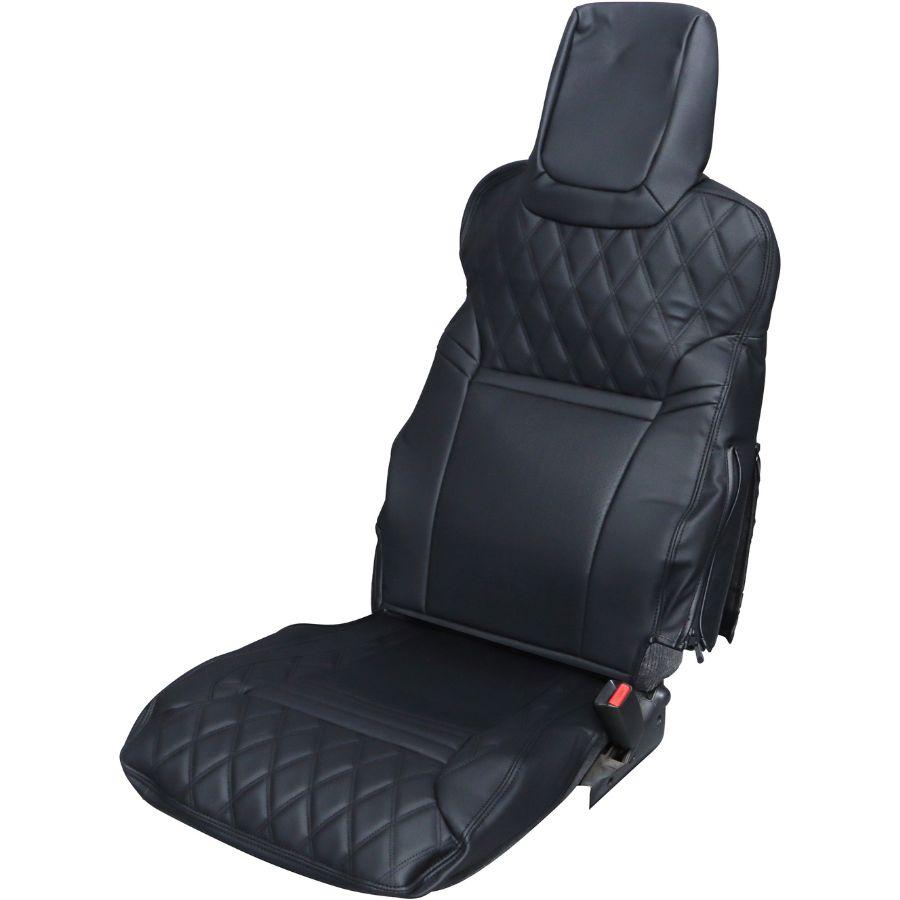 新品,三菱純正,スーパーグレート17用,シートカバー, 革調,左右セット