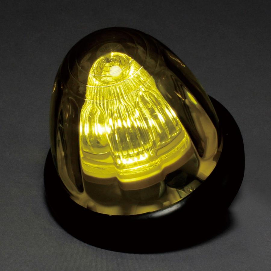 ドーム型ランプ 槌屋ヤック LEDドームマーカー イエロー 24V コード長700mm トラック