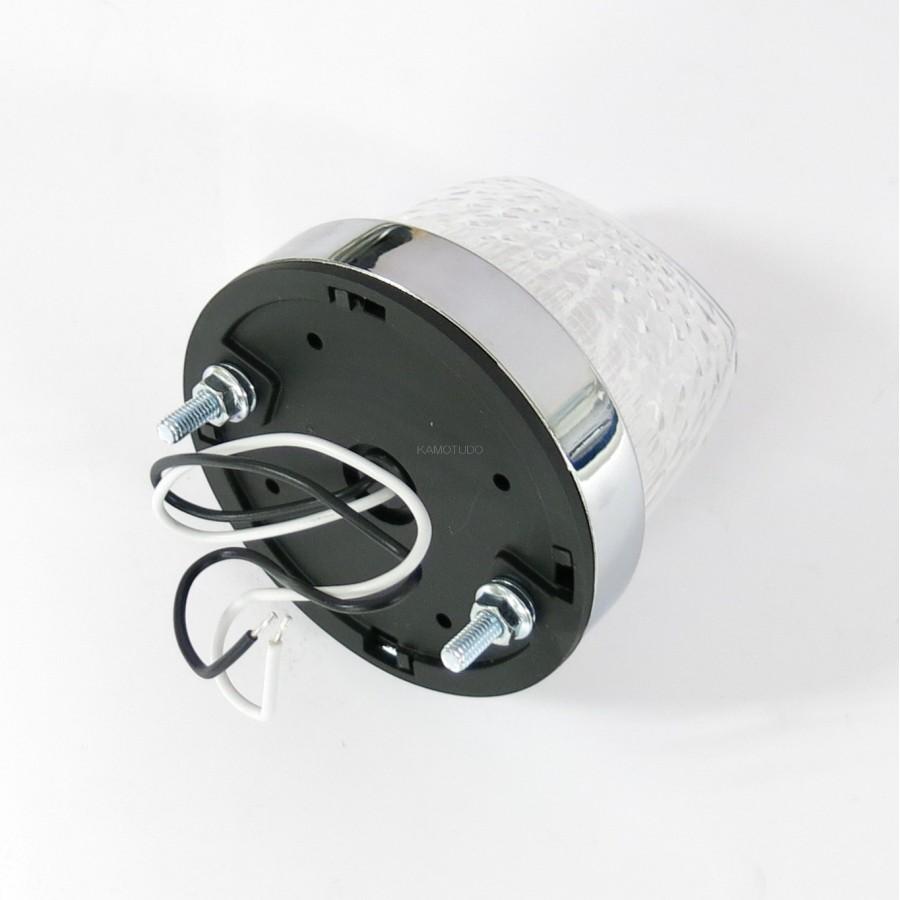 槌屋ヤック ファルコンマーカー クリアレンズ/LEDレッド 12V/24V共用