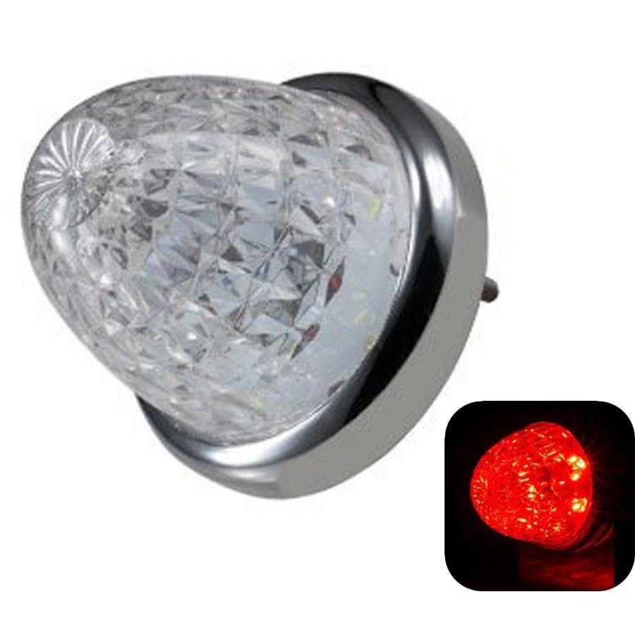 532617 LEDスターライトバスマーカー零(ゼロ) クリアレンズ レッド|トラック用品 ジェットイノウエ トラック用品、パーツ BRIGHTZ フィット GD 後期 メッキサイドマーカーリング Sタイプ SID-RIN-022 GD1 GD2 GD3 GD4 D1 D