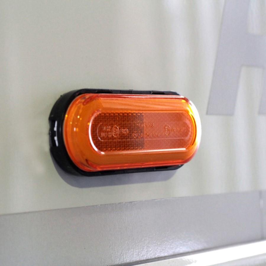 WASサイドマーカー大(オレンジ)W198 12V/24V共用 トラック用品 ユーロ