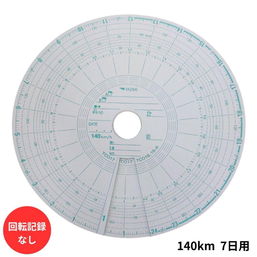 YAZAKI 赤箱チャート紙140km7日用（10組）回転記録なし 762939-260
