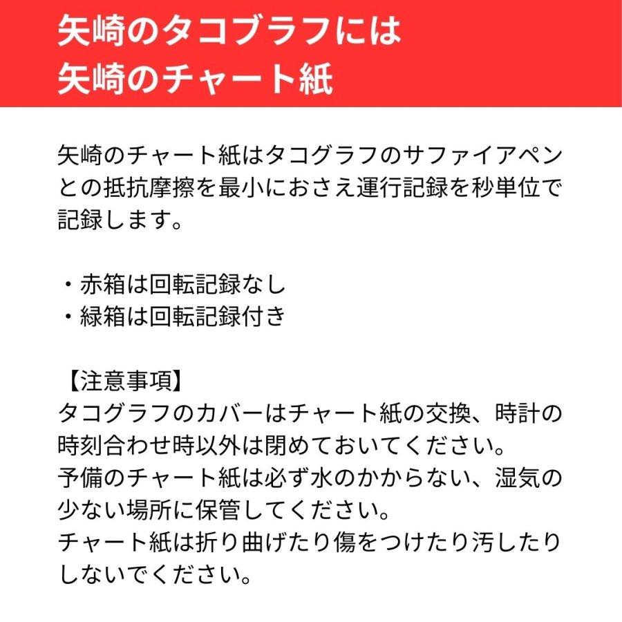 YAZAKI 赤箱チャート紙140km1日用（100枚）24時間/回転記録なし 卵型穴