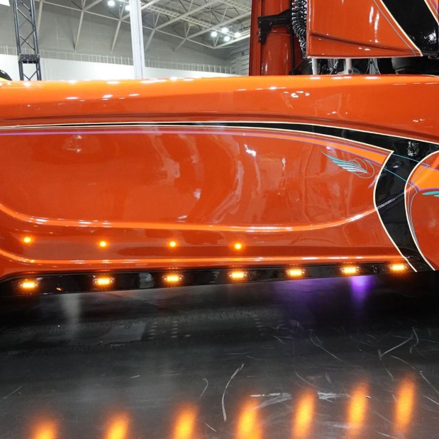 LEDマーカーランプ 【DARK KNIGHT SLIM MARKER 3LED】 オレンジ 12V