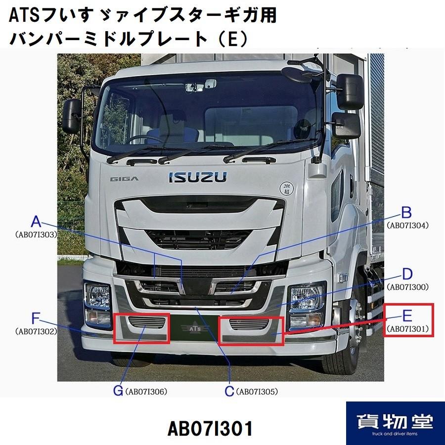 AB07I301いすゞファイブスターギガ用バンパーミドルプレートE AB07I301いすゞファイブスターギガ用バンパーミドルプレートE