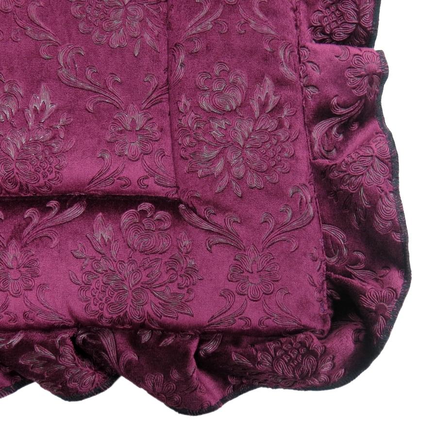 トラックストップ ターン クッション 金華山 ローレルモケット ワイン