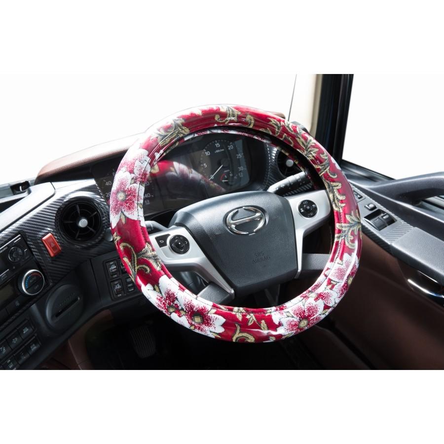 トラック用品 みやび桜ハンドルカバー レッド Miyabisakura Hc Red トラック用品ルート2 ヤフー店 通販 Yahoo ショッピング