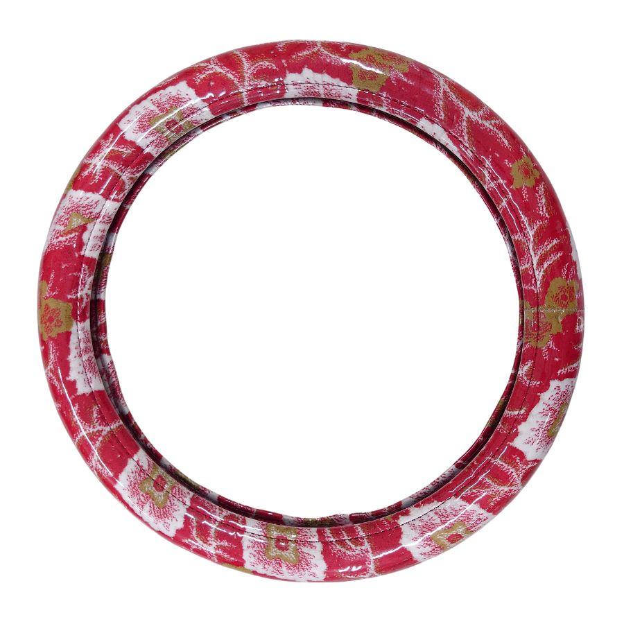 トラックストップ ターン 極太ハンドルカバー 金華山 大花束 レッド