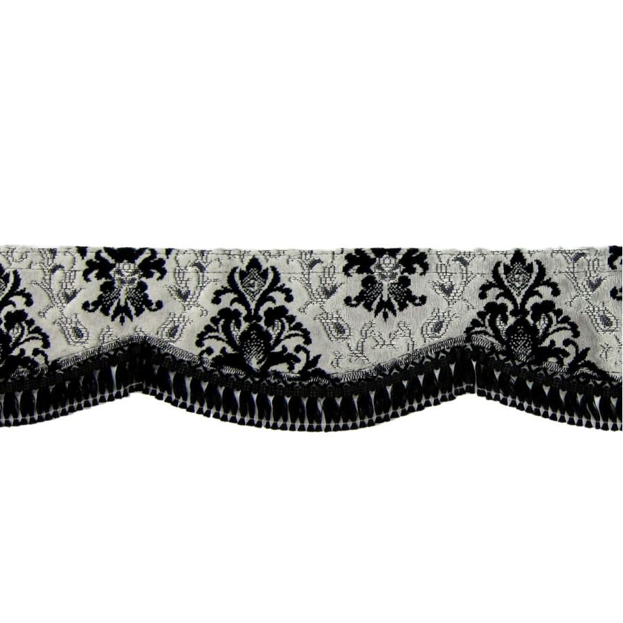 【ほぼ新品】金華山　王朝ブラック　フロントカーテン　大型トラック トラックストップ ターン フロントフリルカーテン 金華山 王朝 L 2.2m