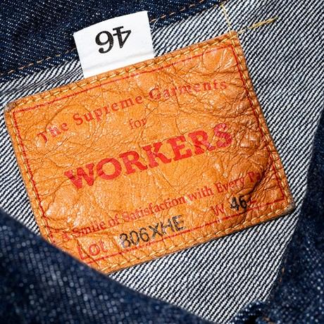 WORKERS(ワーカーズ)〜Lot 806XH, Full-Back, 14.7 oz, Indigo Raw Denim〜の画像