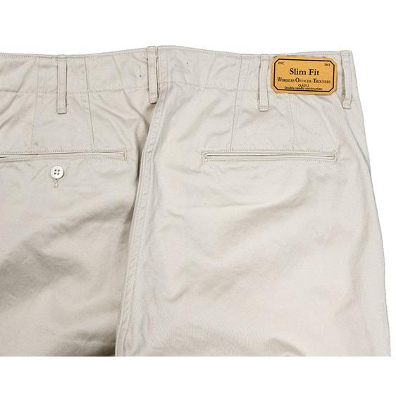 WORKERS(ワーカーズ)〜Officer Trousers Slim Type2, Pearl White