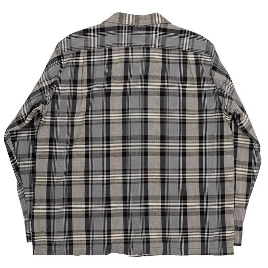 WORKERS(ワーカーズ)〜Open Collar Shirt, Grey Madras〜｜route66amboy｜02