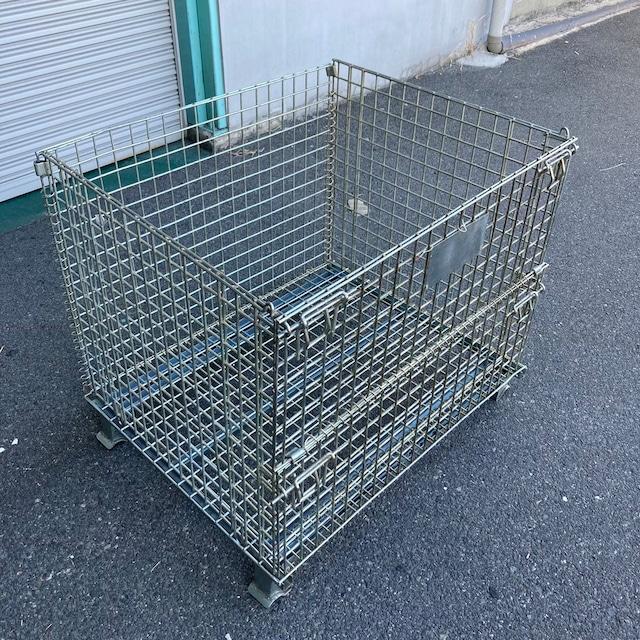 中古 メッシュパレット 800×1000×850 網カゴ 網パレット 鉄 