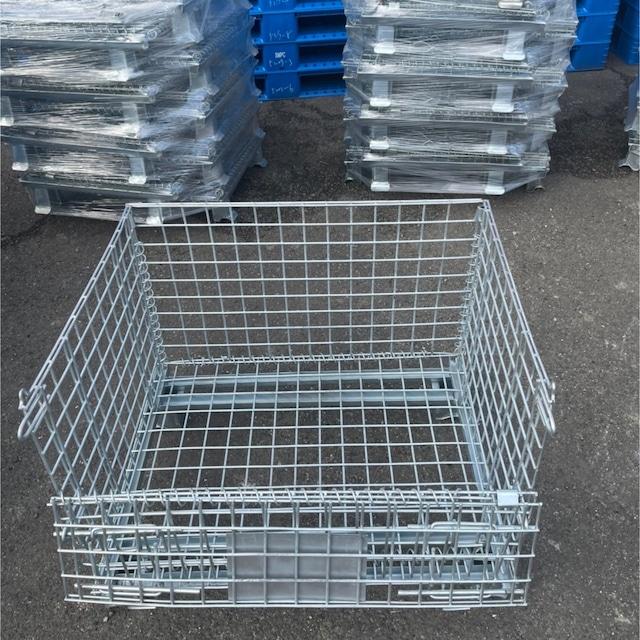 中古 メッシュパレット 800×600×500 網カゴ 網パレット 鉄  