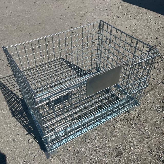 中古 メッシュパレット 800×600×500 網カゴ 網パレット 鉄  
