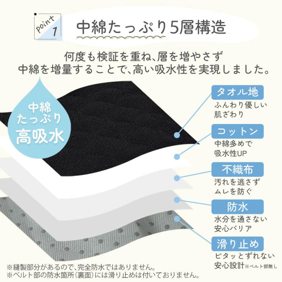 防水らくらくシートカバー【 おまかせ便3 送料無料 】Rebalo NR149 NR150-T グレー ブラック ロング 滑り止め付き 洗濯機OK トイトレ おむつ漏れ お漏らし 防止 |  | 07