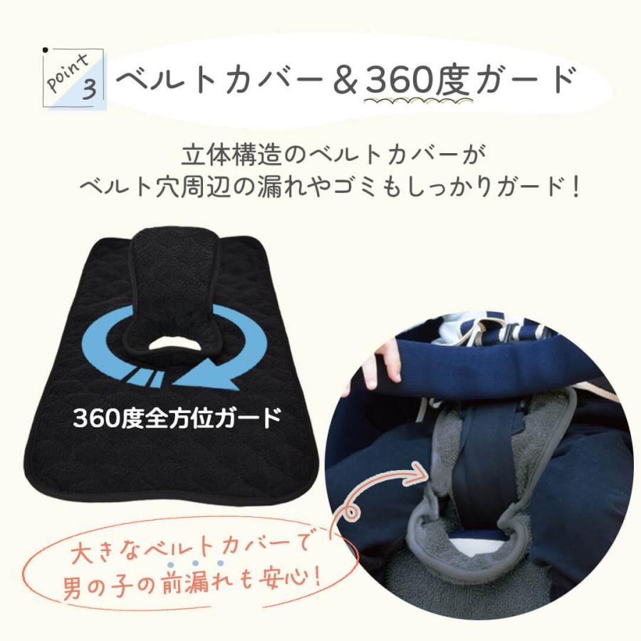 防水らくらくシートカバー【 おまかせ便3 送料無料 】Rebalo NR149 NR150-T グレー ブラック ロング 滑り止め付き 洗濯機OK トイトレ おむつ漏れ お漏らし 防止 |  | 10