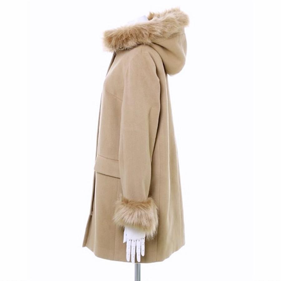 INGNI（イング） コート フード付き ファー 取り外し可能 ノーカラー