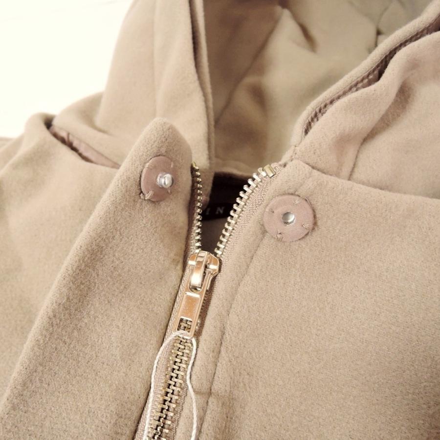 INGNI（イング） コート フード付き ファー 取り外し可能 ノーカラー