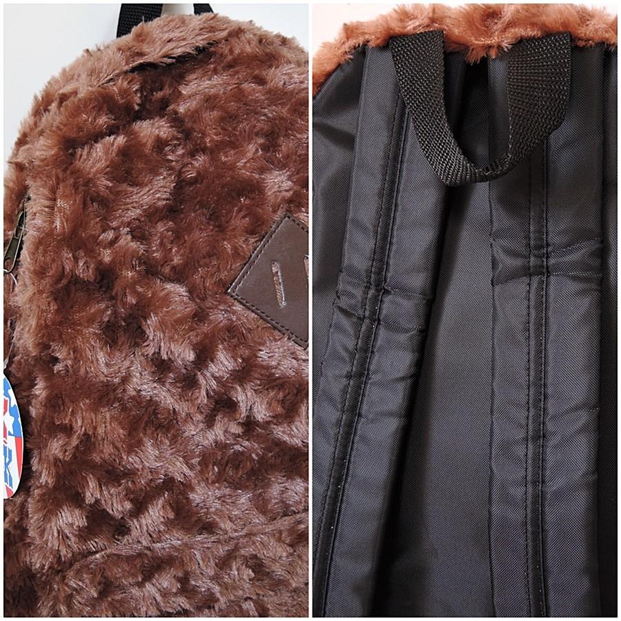 フェイクファー リュックサック もこもこ ファーリュック ピンク