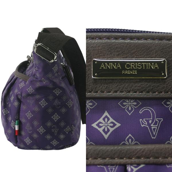 ANNA CRISTINA ショルダーバッグ ロゴプリント横型ショルダーバッグ 