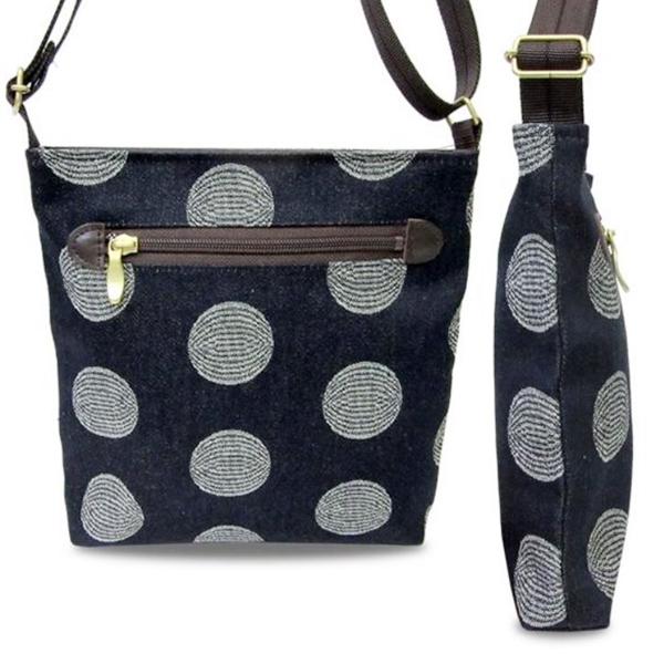 ショルダーバッグ デニムバッグ ポシェット ドット柄 PAN CREATION
