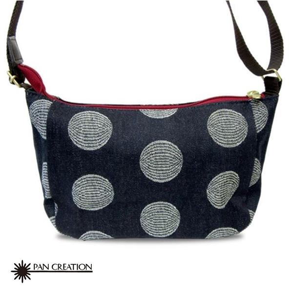 デニムバッグ ショルダーバッグ ポシェット ドット柄 PAN CREATION