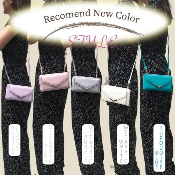 お財布ポシェット スマホポーチ お財布ショルダー お財布バッグ スマホ ショルダーバッグ レディース 斜めがけ 軽量 かわいい 4714 送料無料 |  | 01