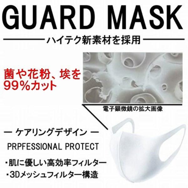 マスク 洗える GUARD MASK ガードマスク 3枚入り ホワイト ブラック