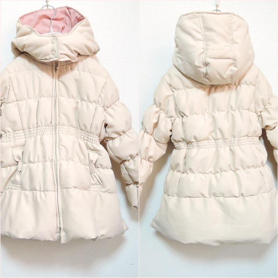 キッズ アウター 中綿ジャケット 中綿コート 子供 女の子 リボン ピンク ベージュ 100 110 1 130 Chocomoco Ktop003 Rovel 通販 Yahoo ショッピング