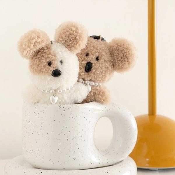 バレエ　くま　アップリケ　ポシェット Brunch Brother（ブランチブラザー） Brunch Brother Boucle Keyring