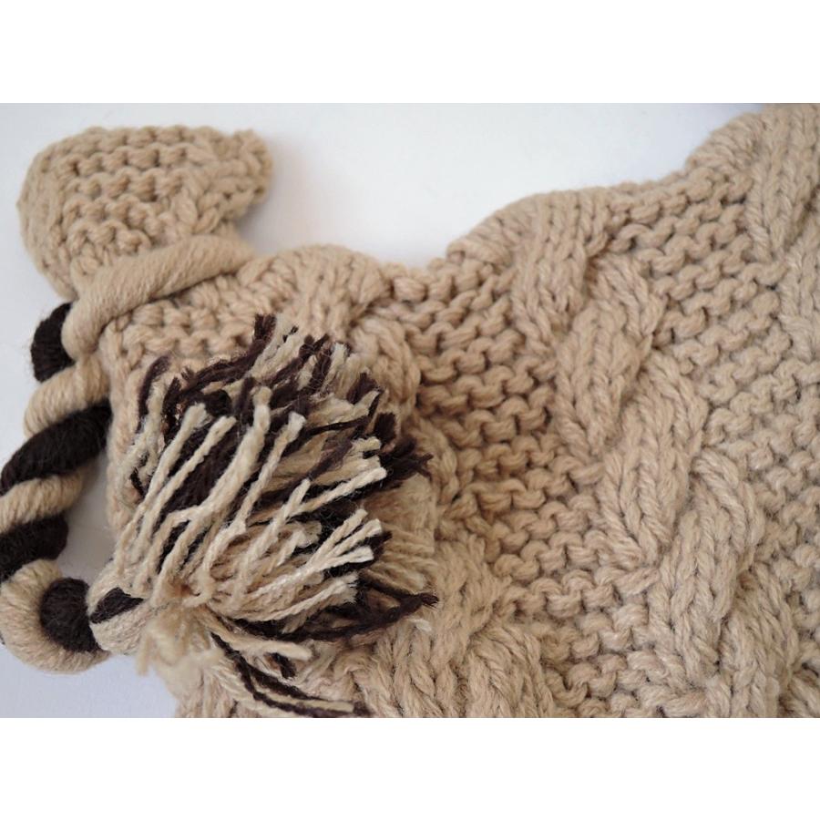 ニット帽子 レディース キャップ 手編み風 ネコ耳付き |  | 05