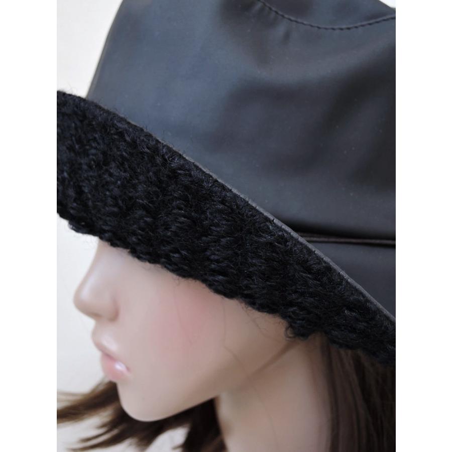 マットなおしゃれ帽子 合皮帽子 ダークブラウン 異素材 キャップ |  | 02