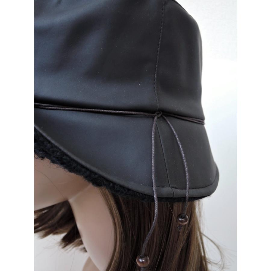 マットなおしゃれ帽子 合皮帽子 ダークブラウン 異素材 キャップ |  | 04