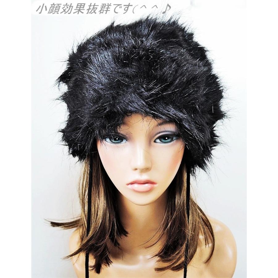 ロシアンハット シンプル フェイクファー ロシアン帽子 Hat ファー帽子 ブラック ホワイト |  | 05